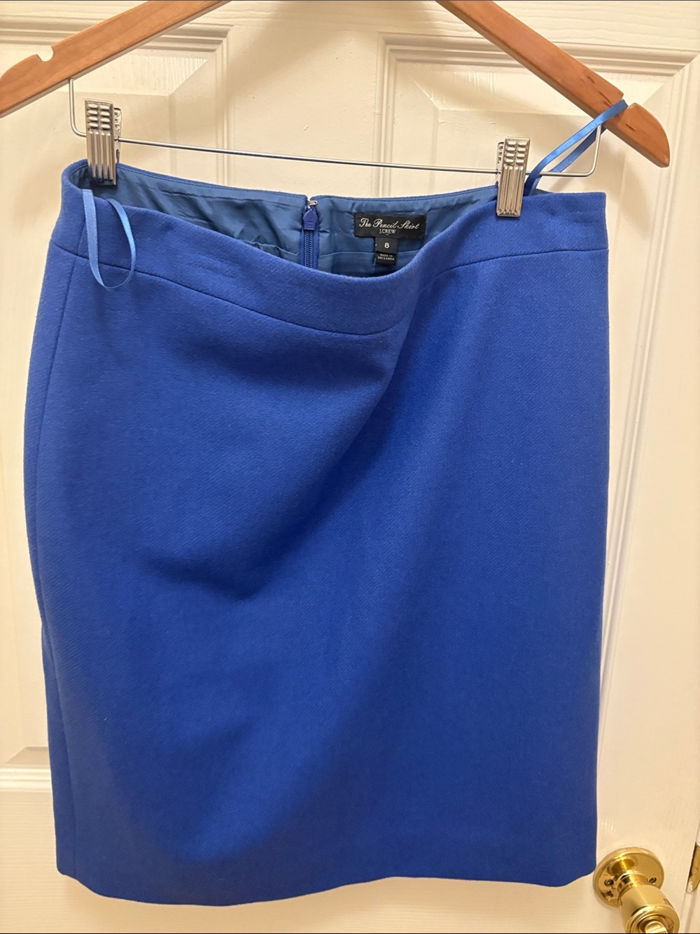 J. Crew Cobalt Blue Pencil Skirt size 8